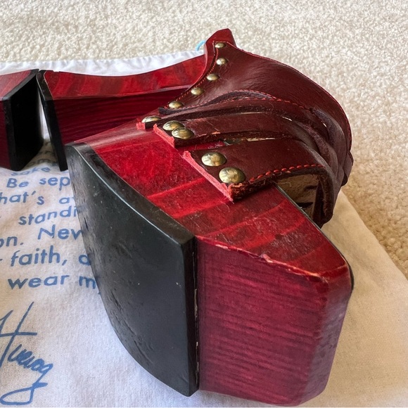 Fluevog RARE Vintage Platform Hi Joan Red--size 9 - Picture 8 of 10